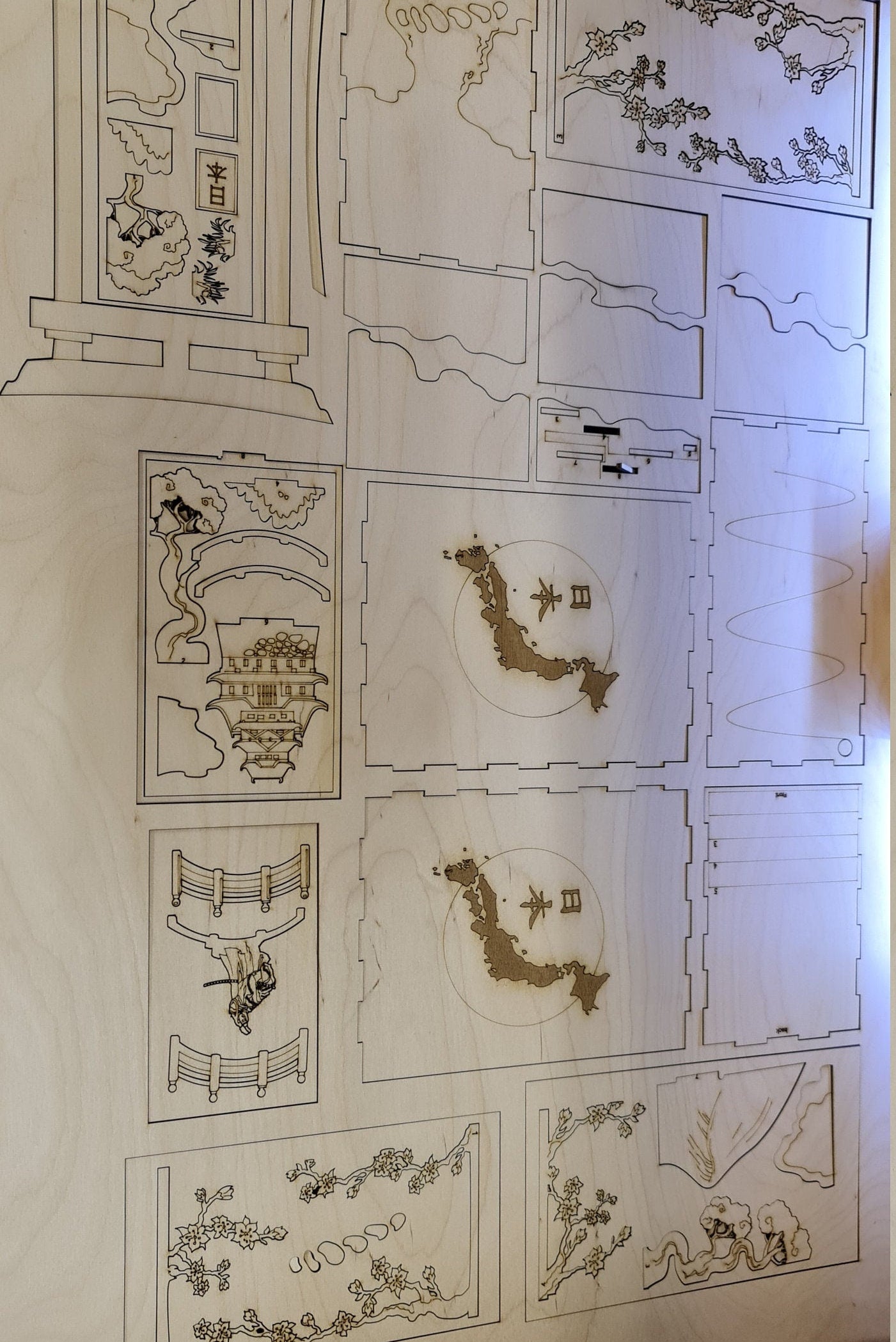 Japanese Book Nook Kit / Bookshelf insert/ Bookend Puzzle