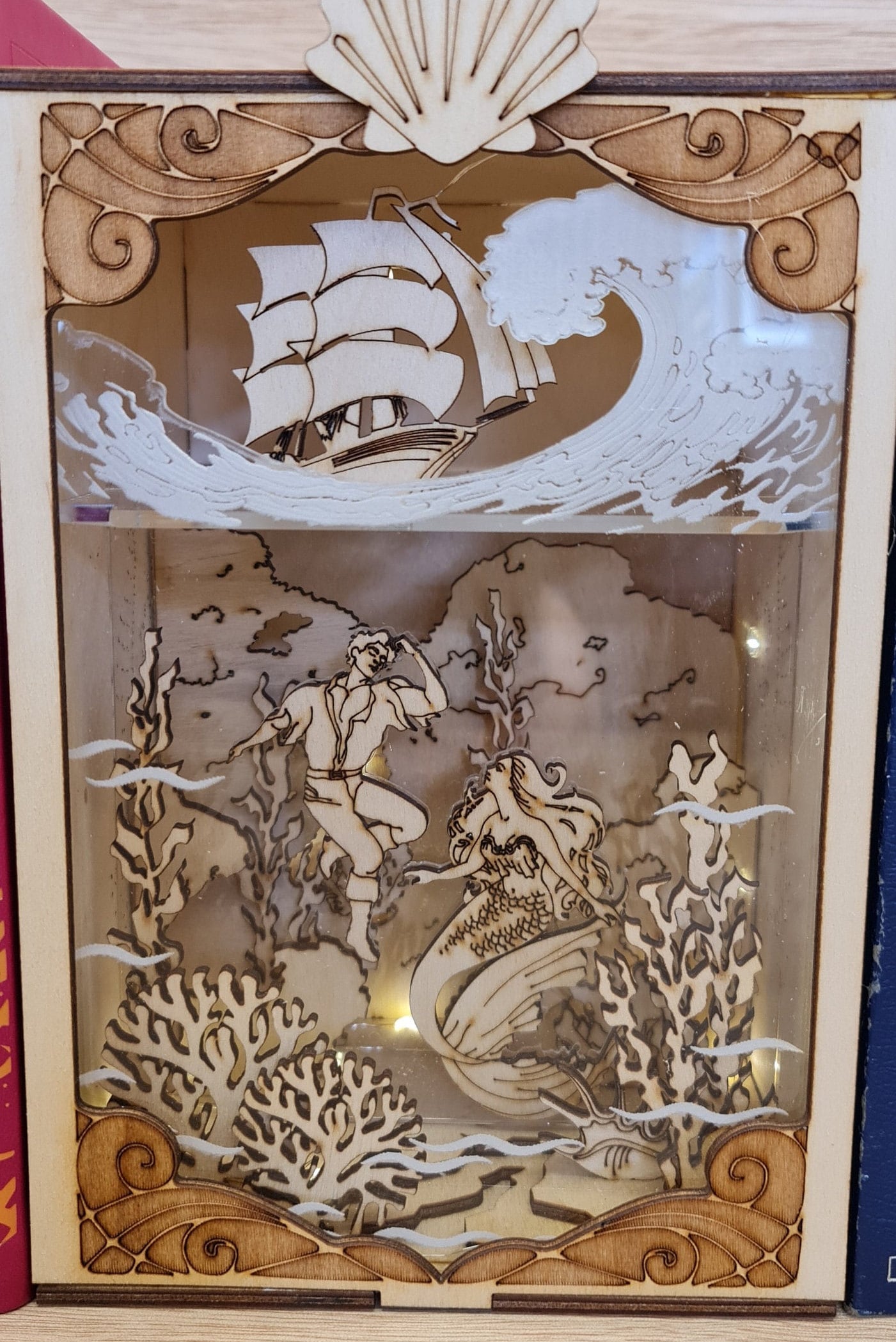 Little Mermaid Book Nook Kit / Bookshelf insert