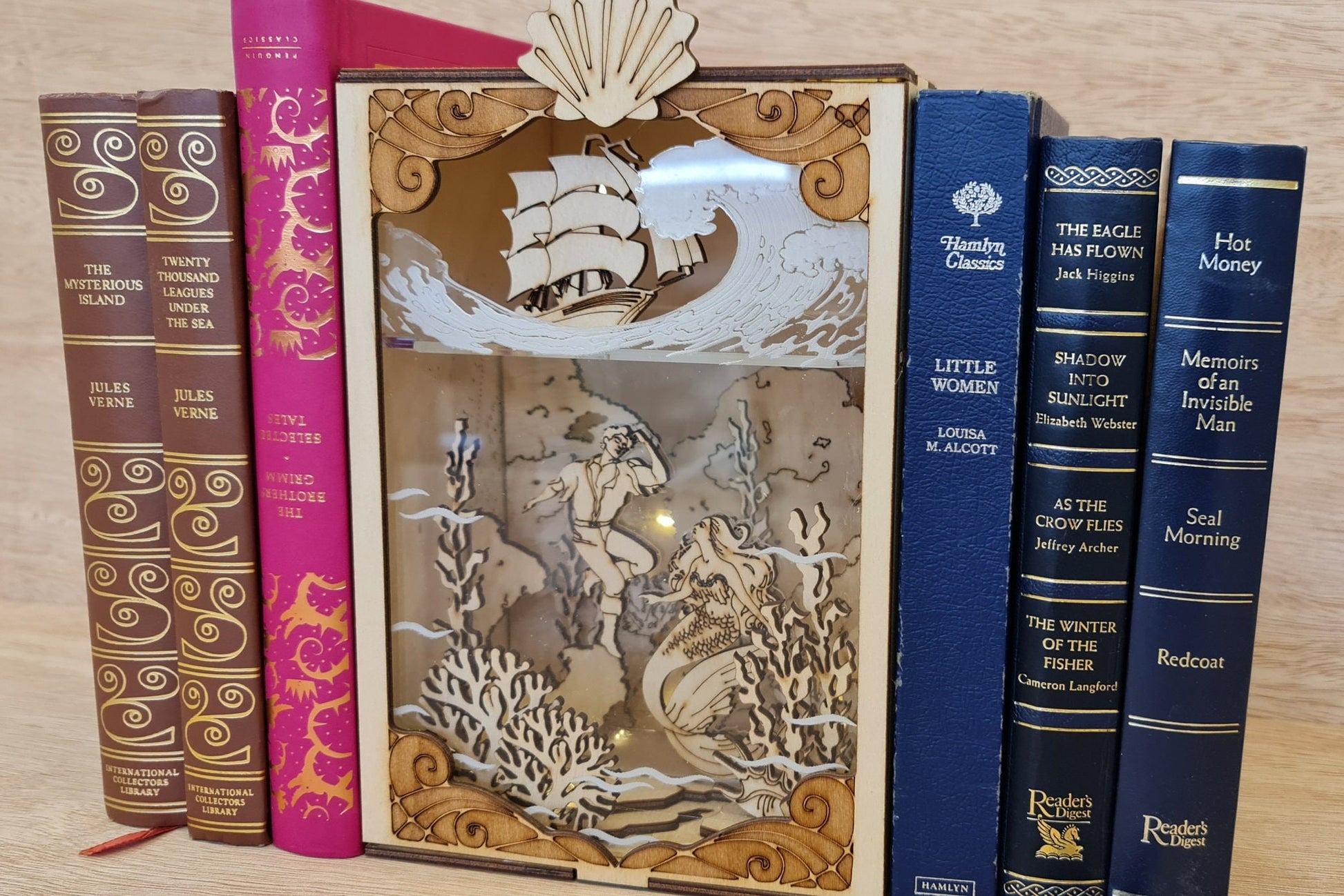 Little Mermaid Book Nook Kit / Bookshelf insert