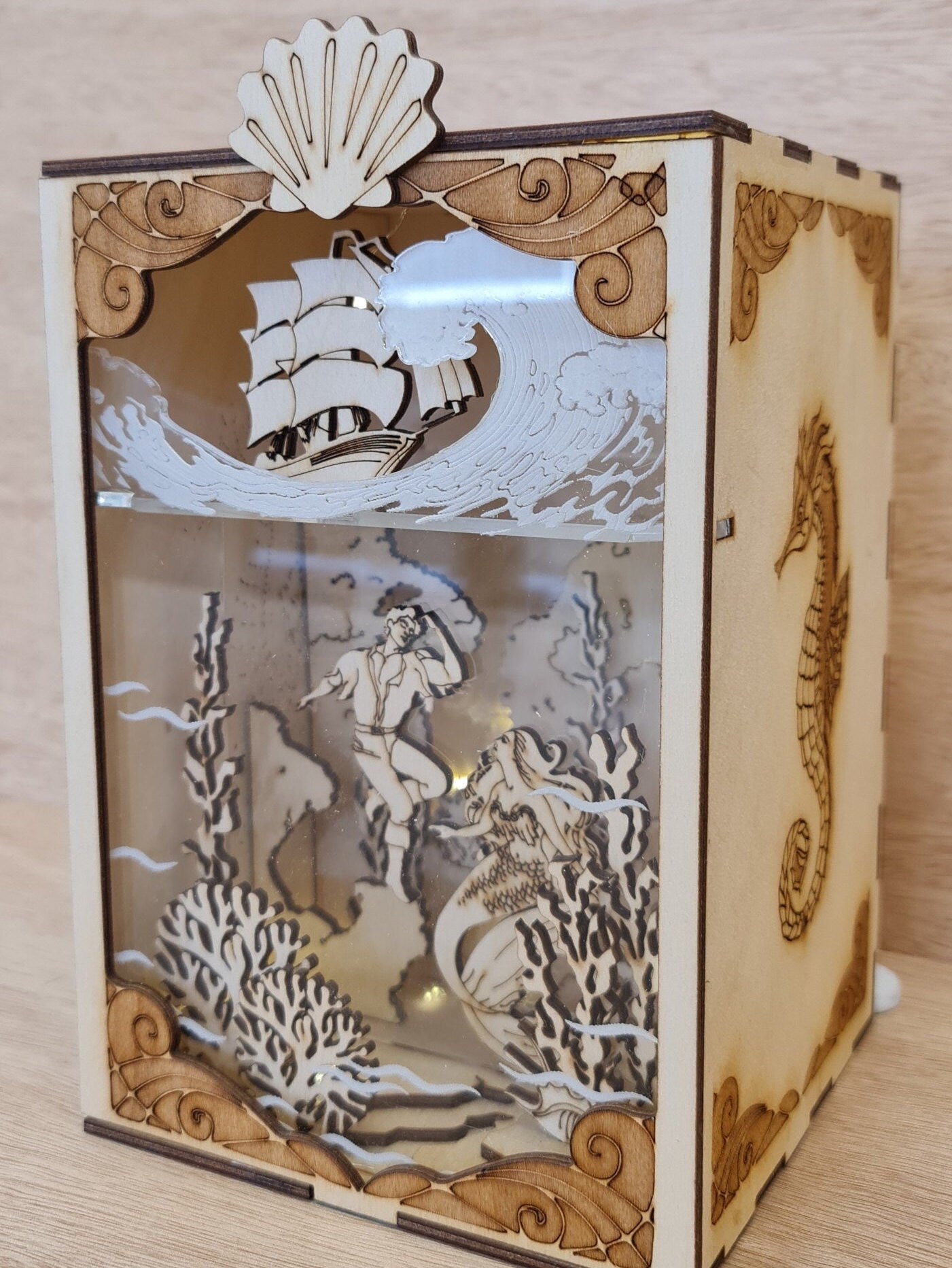 Little Mermaid Book Nook Kit / Bookshelf insert