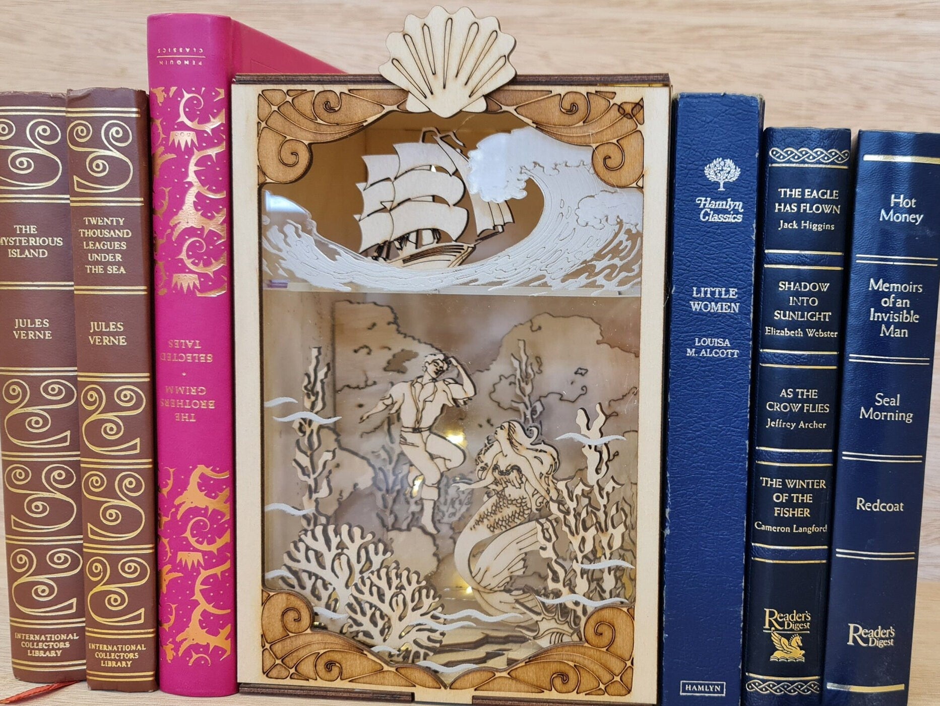 Little Mermaid Book Nook Kit / Bookshelf insert
