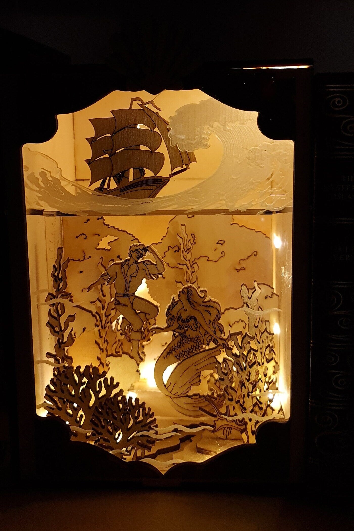 Little Mermaid Book Nook Kit / Bookshelf insert