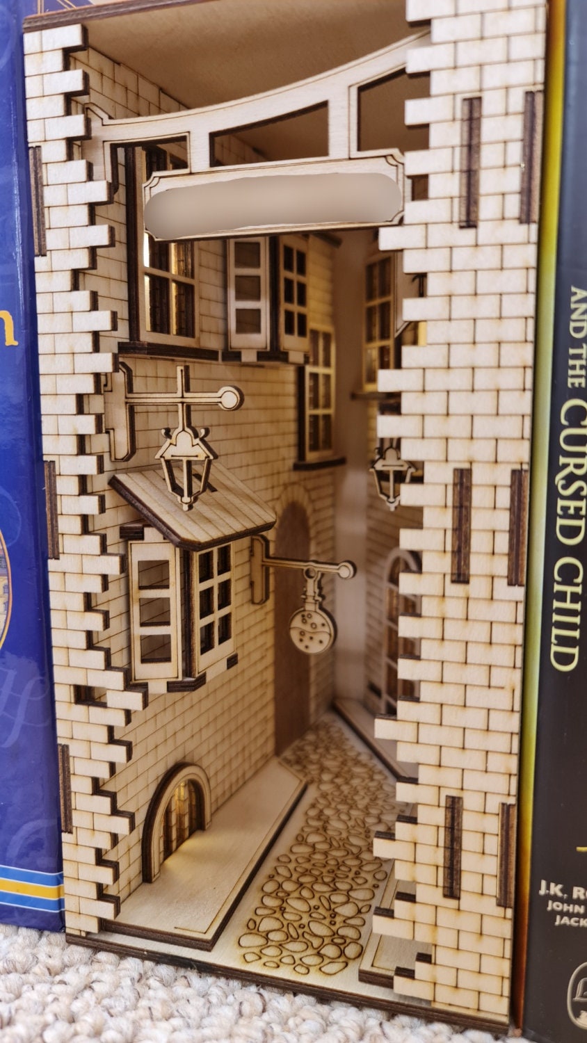 Magical Alley, with lights - Bookshelf insert , DIY | Cornel73