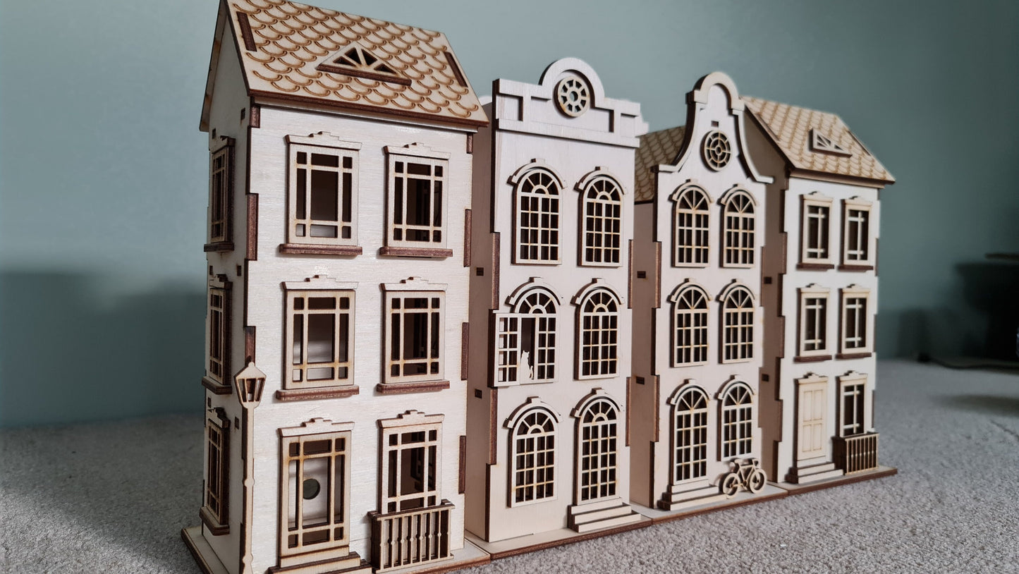 Town house No.2 Dollhouse DIY Kit Scale 1:48 | Cornel73