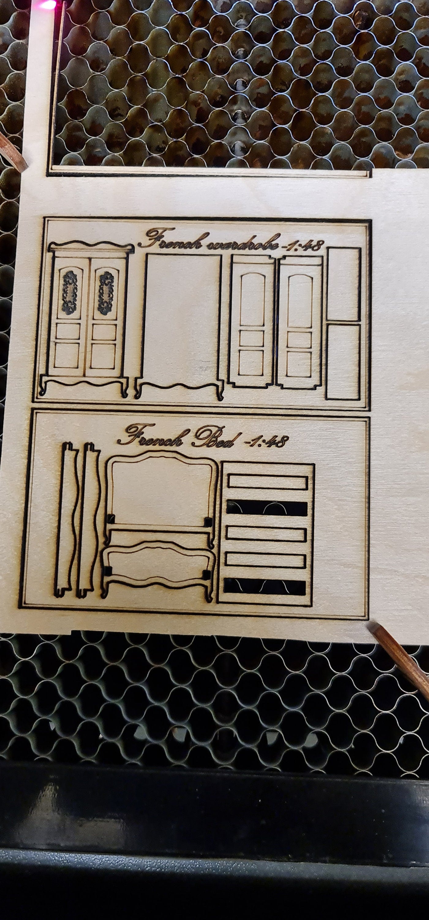 French furniture set Kit 1:48 Scale for dollhouses