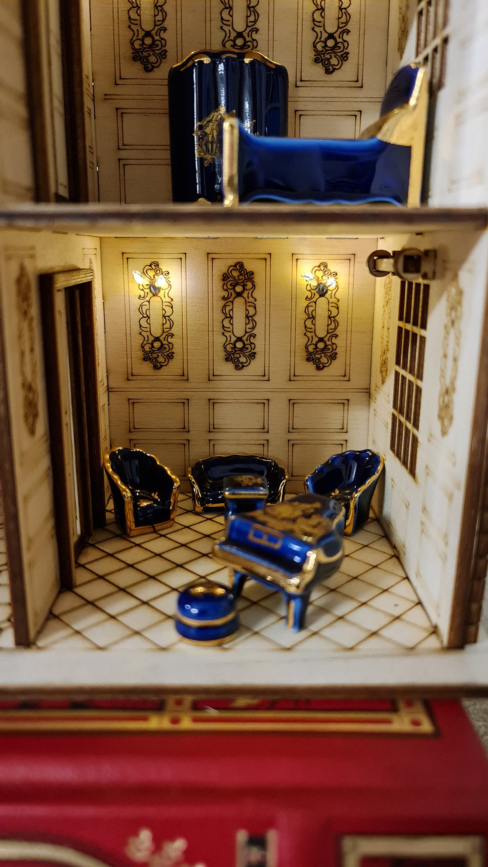 DOLLHOUSE , Miniature kit model "The French Palace "1:48th Scale Kit Dollhouse Miniature,Dolls' House, Dolls' House