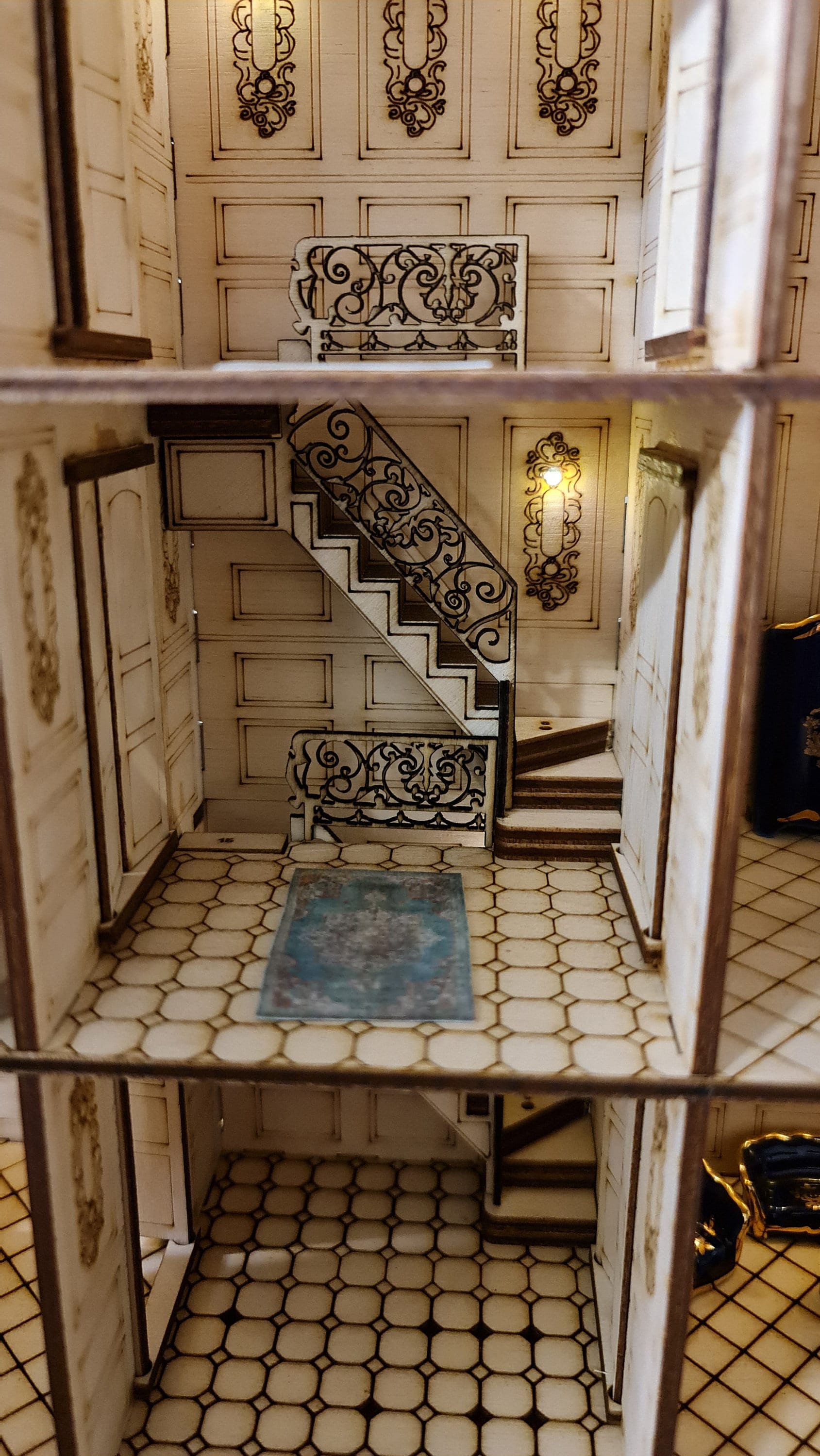 DOLLHOUSE , Miniature kit model "The French Palace "1:48th Scale Kit Dollhouse Miniature,Dolls' House, Dolls' House