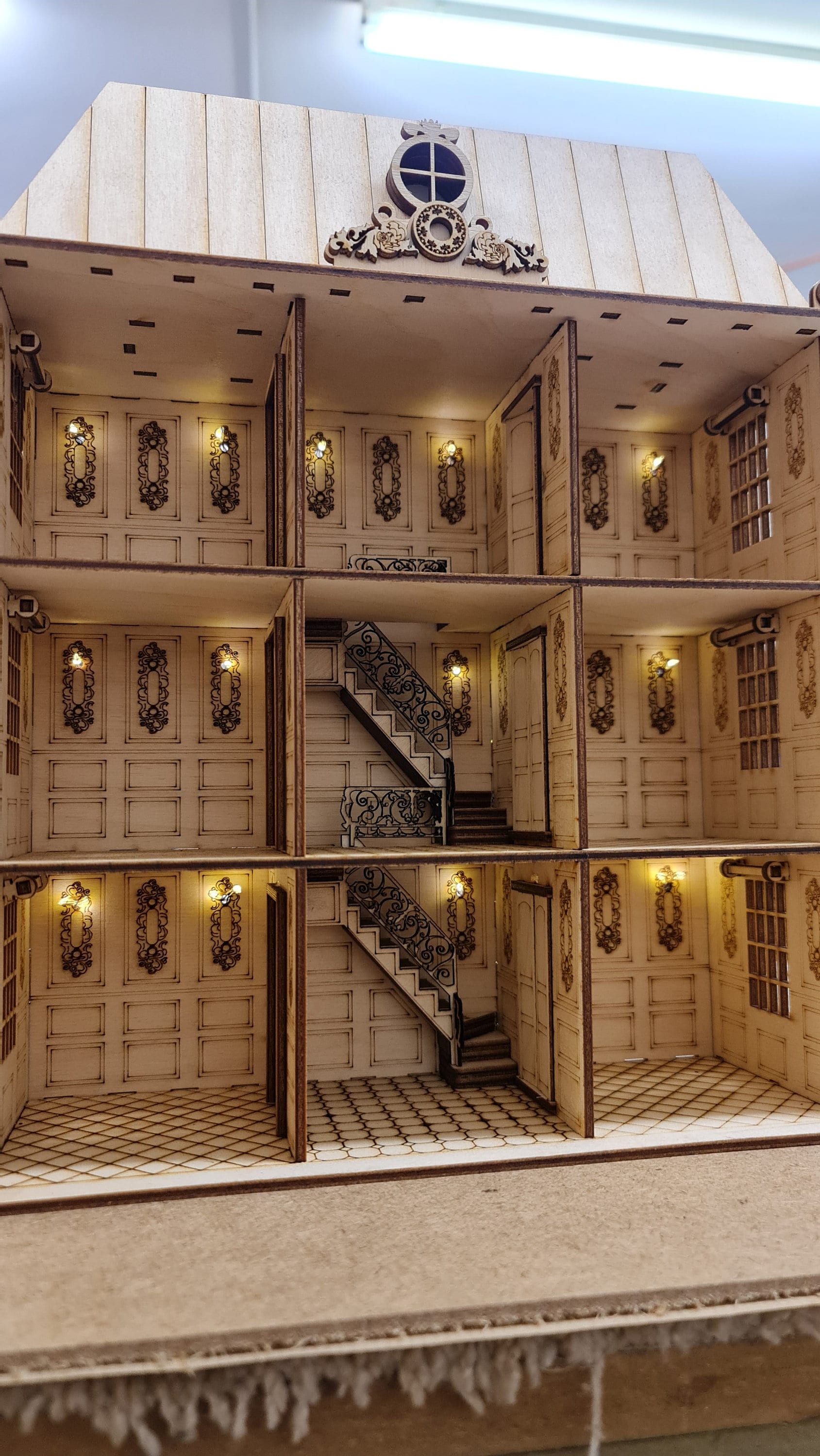 DOLLHOUSE , Miniature kit model "The French Palace "1:48th Scale Kit Dollhouse Miniature,Dolls' House, Dolls' House