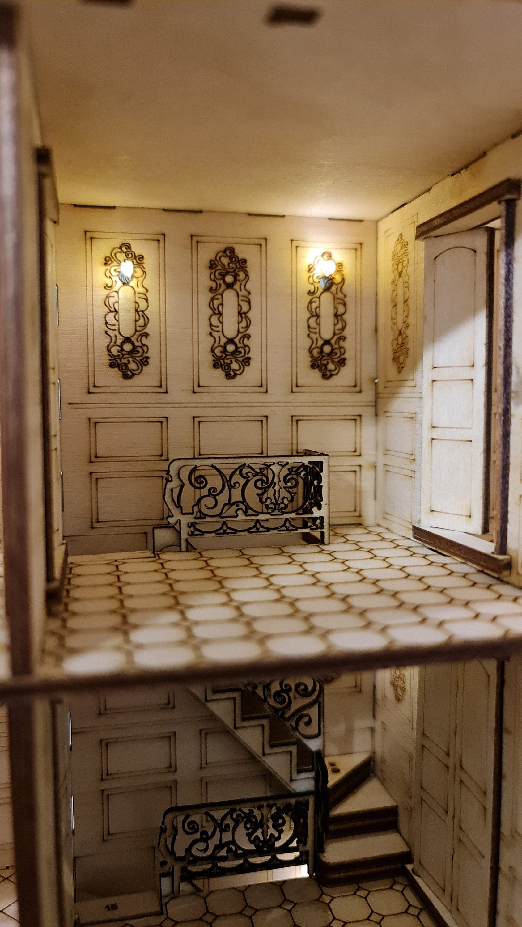 DOLLHOUSE , Miniature kit model "The French Palace "1:48th Scale Kit Dollhouse Miniature,Dolls' House, Dolls' House