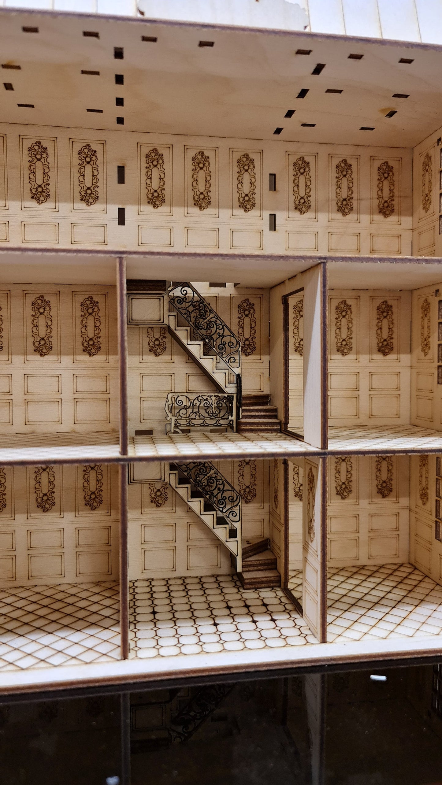 DOLLHOUSE , Miniature kit model "The French Palace "1:48th Scale Kit Dollhouse Miniature,Dolls' House, Dolls' House