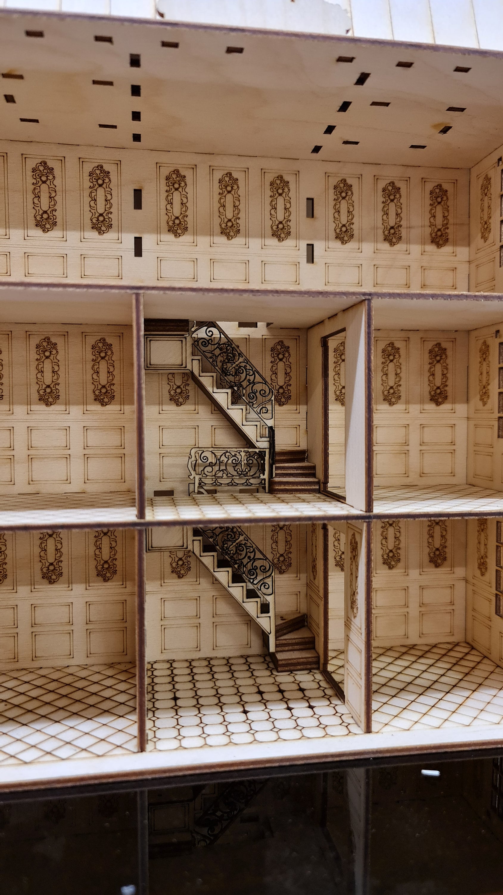 DOLLHOUSE , Miniature kit model "The French Palace "1:48th Scale Kit Dollhouse Miniature,Dolls' House, Dolls' House