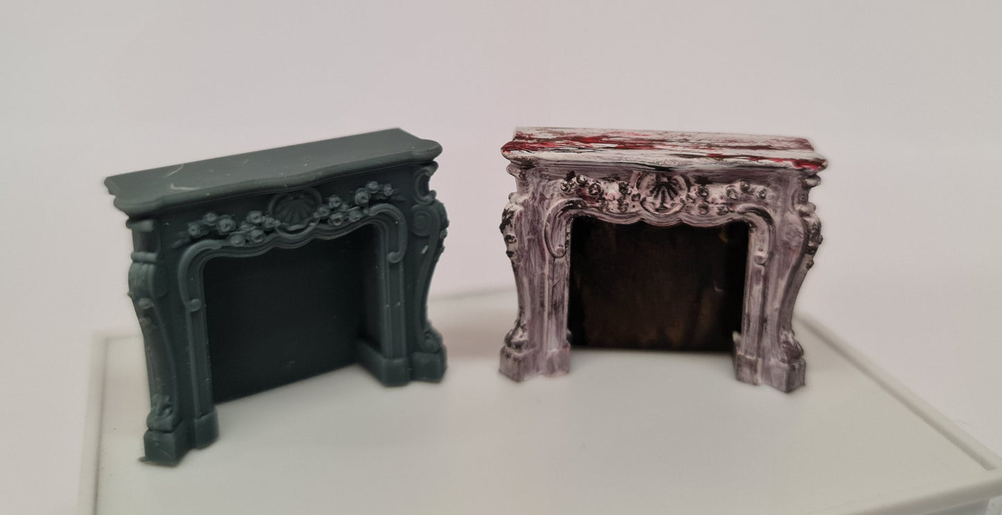 Baroque Furniture Set 3D printed in 1;48th scale