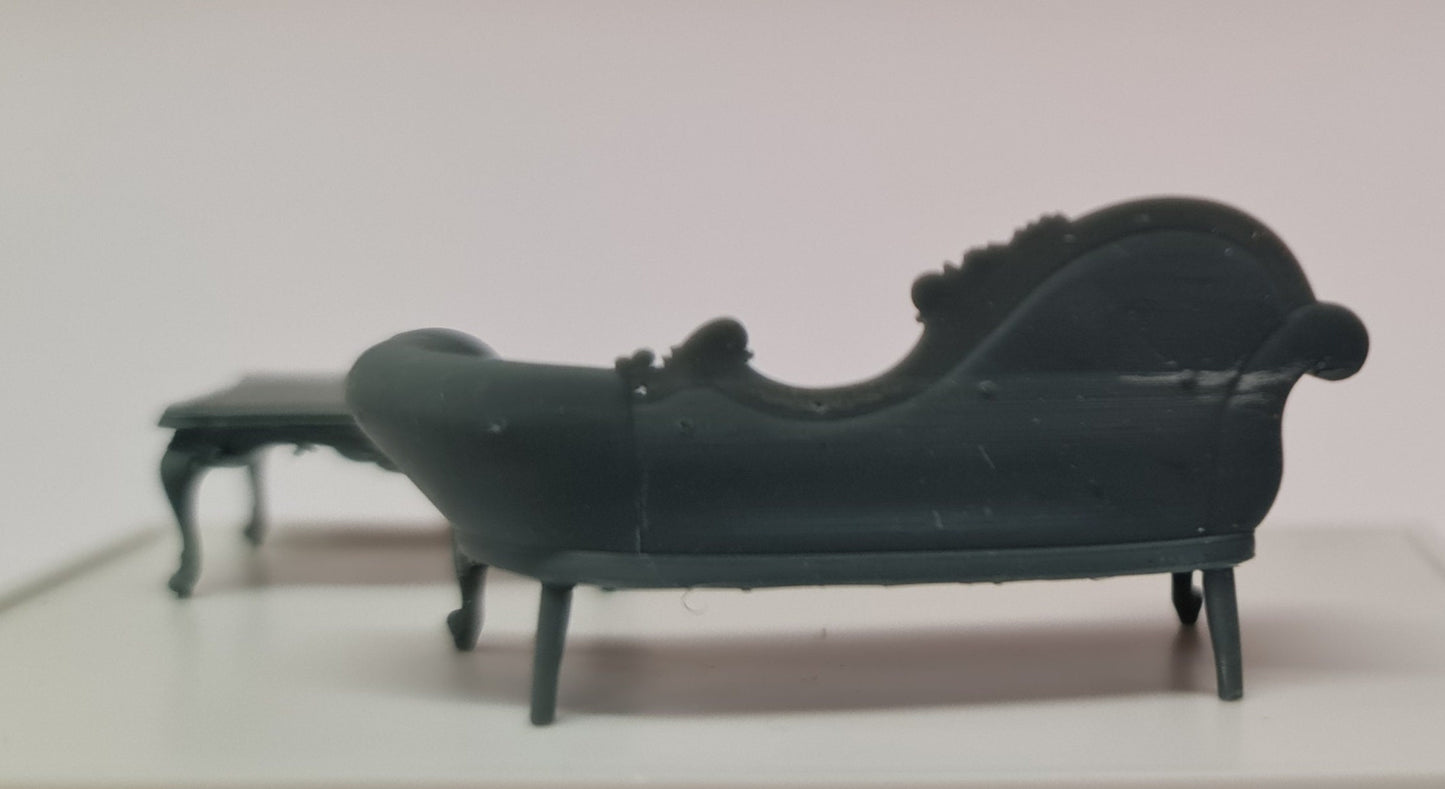 Baroque Furniture Set 3D printed in 1;48th scale