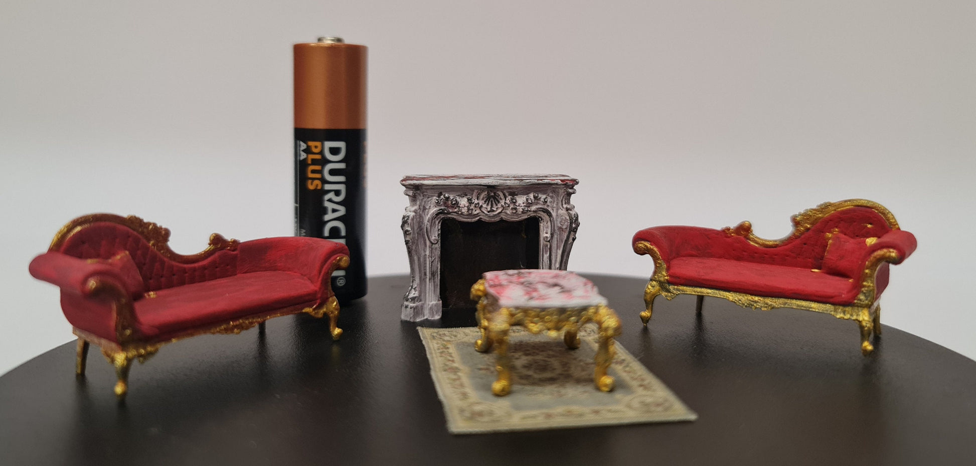 Baroque Furniture Set 3D printed in 1;48th scale