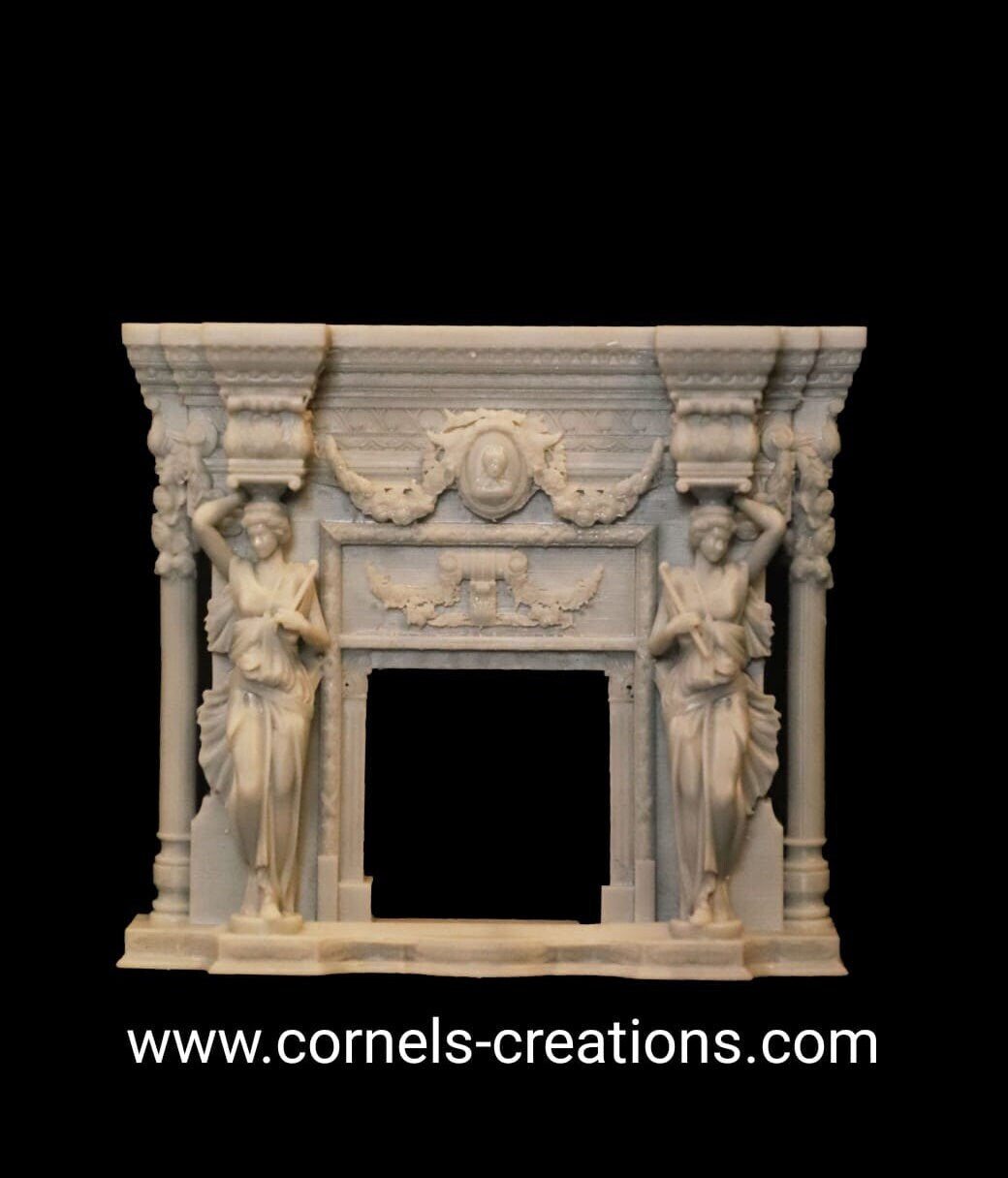 Baroque Fireplace 2 / 3D Printed in 1-24th and 1-48th scale