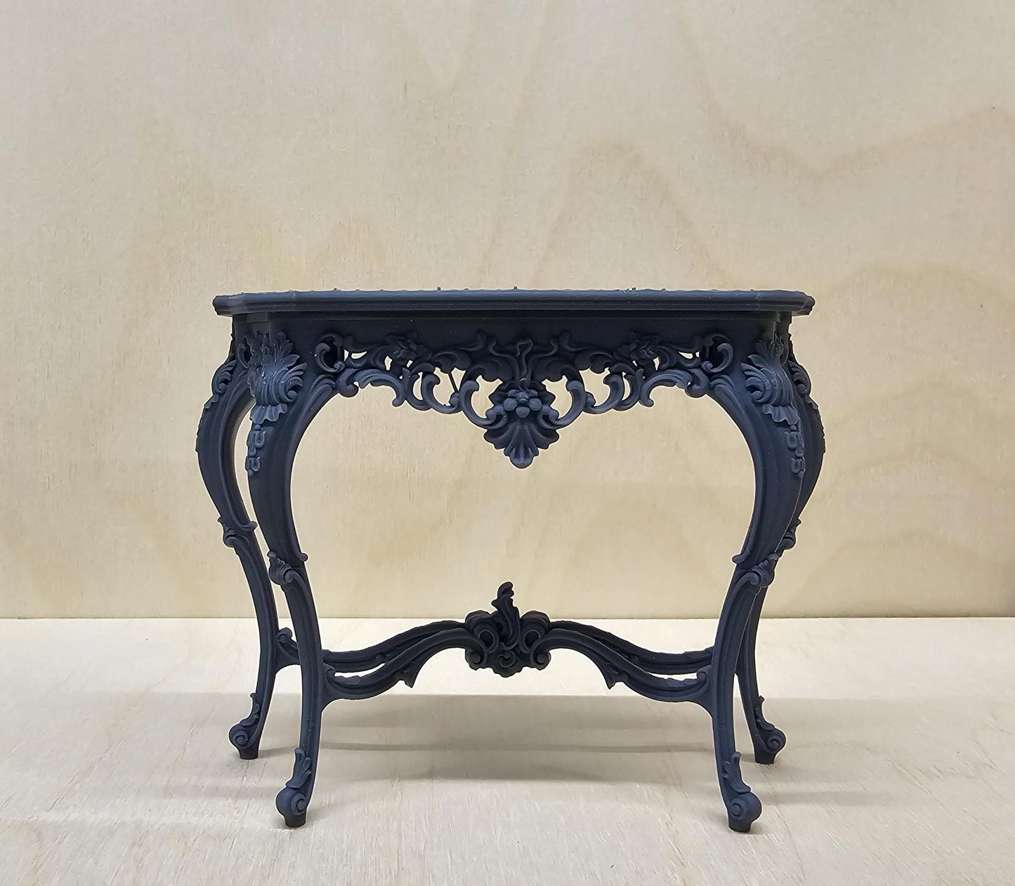 Baroques Side Table - 3D Printed, Miniature, Unpainted