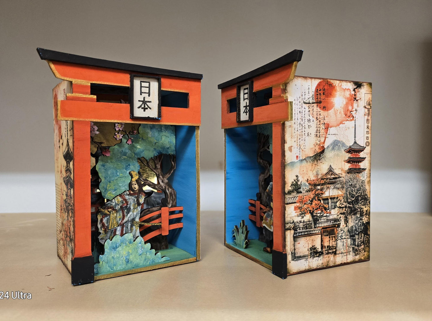 Japanese Mini BookNook, Bookend, Diorama- Kit