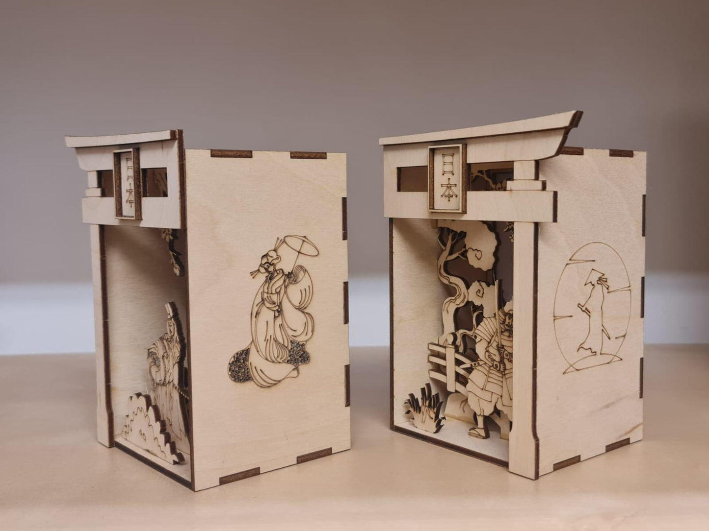 Japanese Mini BookNook, Bookend, Diorama- Kit