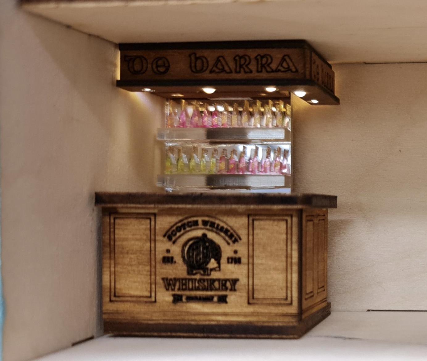 Miniature line of Bar Bottles - set of three- in 1:48th scale