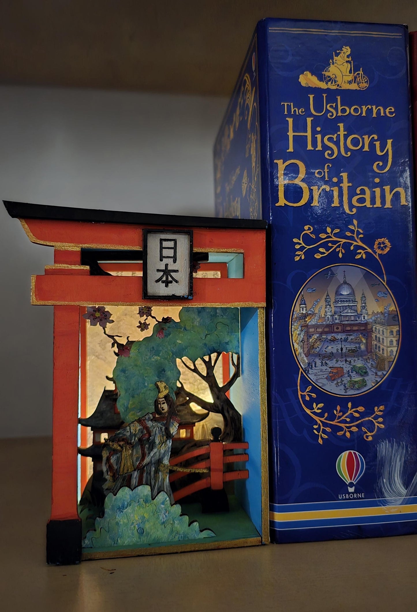 Japanese Mini BookNook, Bookend, Diorama- Kit