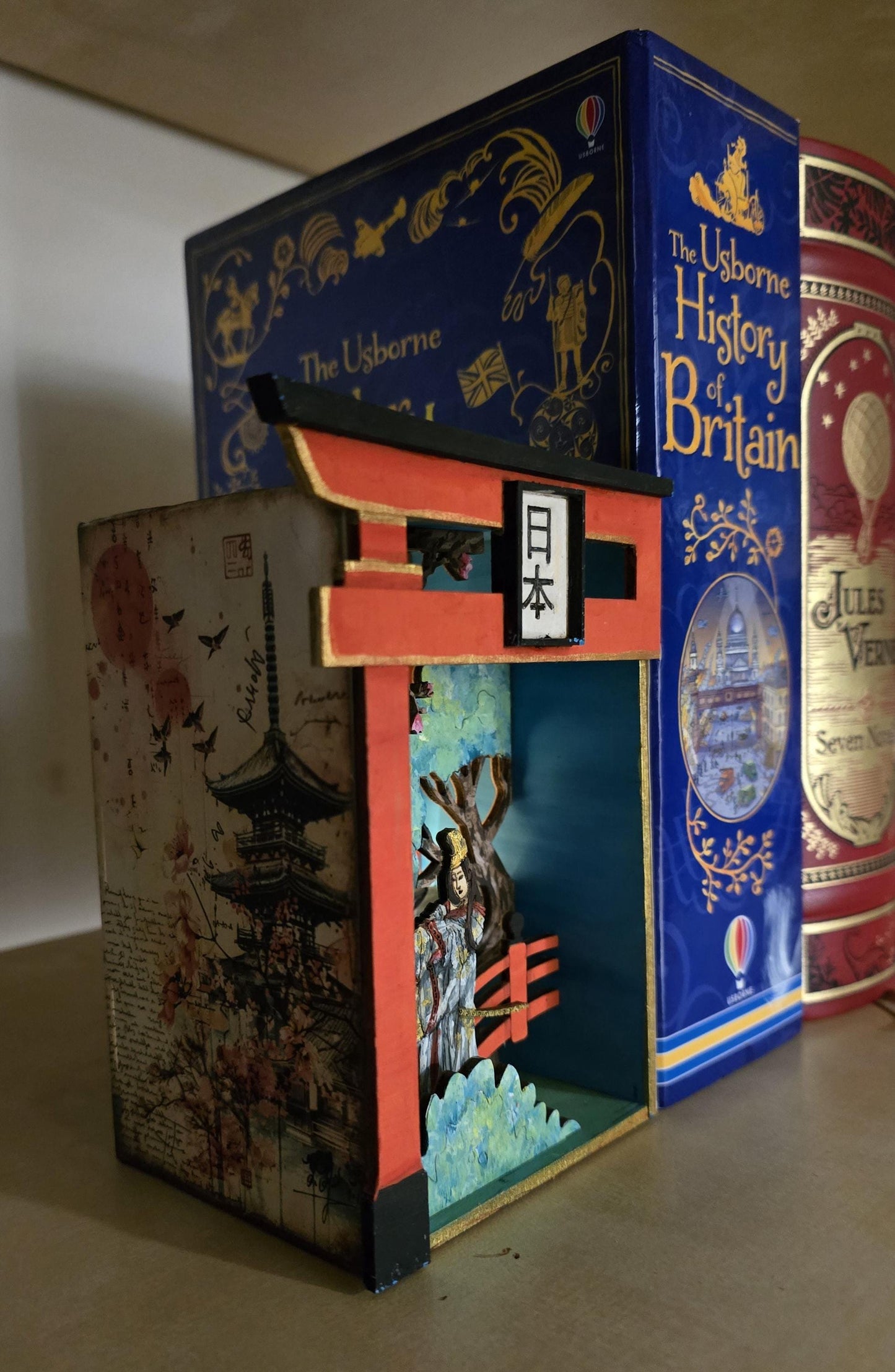 Japanese Mini BookNook, Bookend, Diorama- Kit