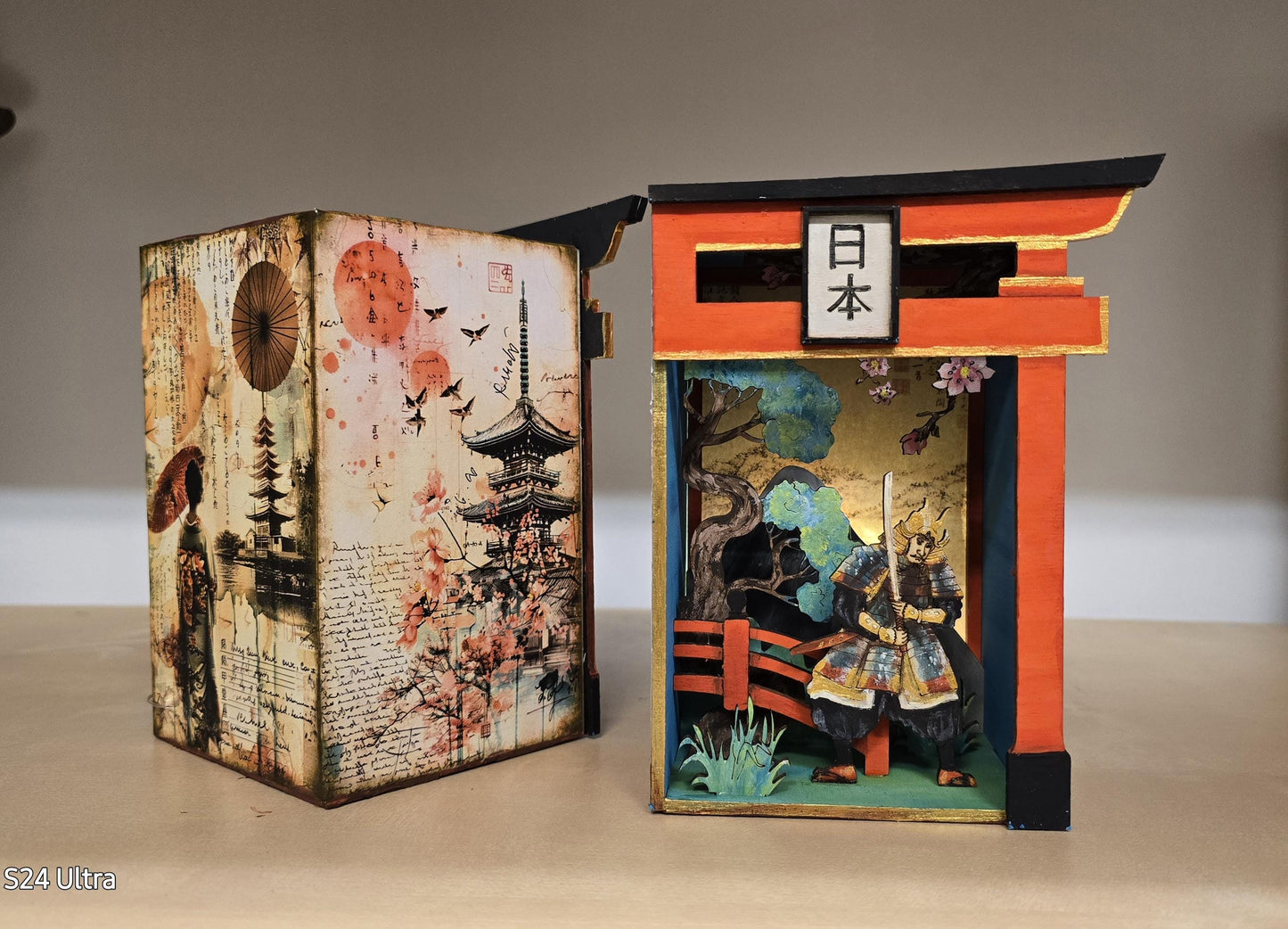 Japanese Mini BookNook, Bookend, Diorama- Kit