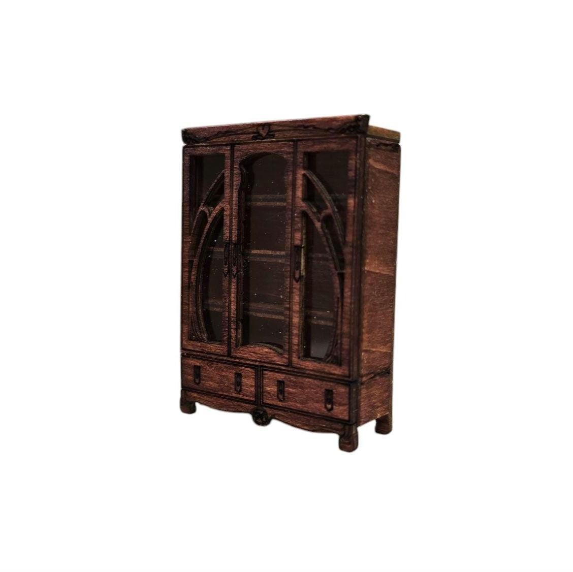 Art Nouveau Display Cabinet Kit 1:48th Scale for dollhouses, miniature houses