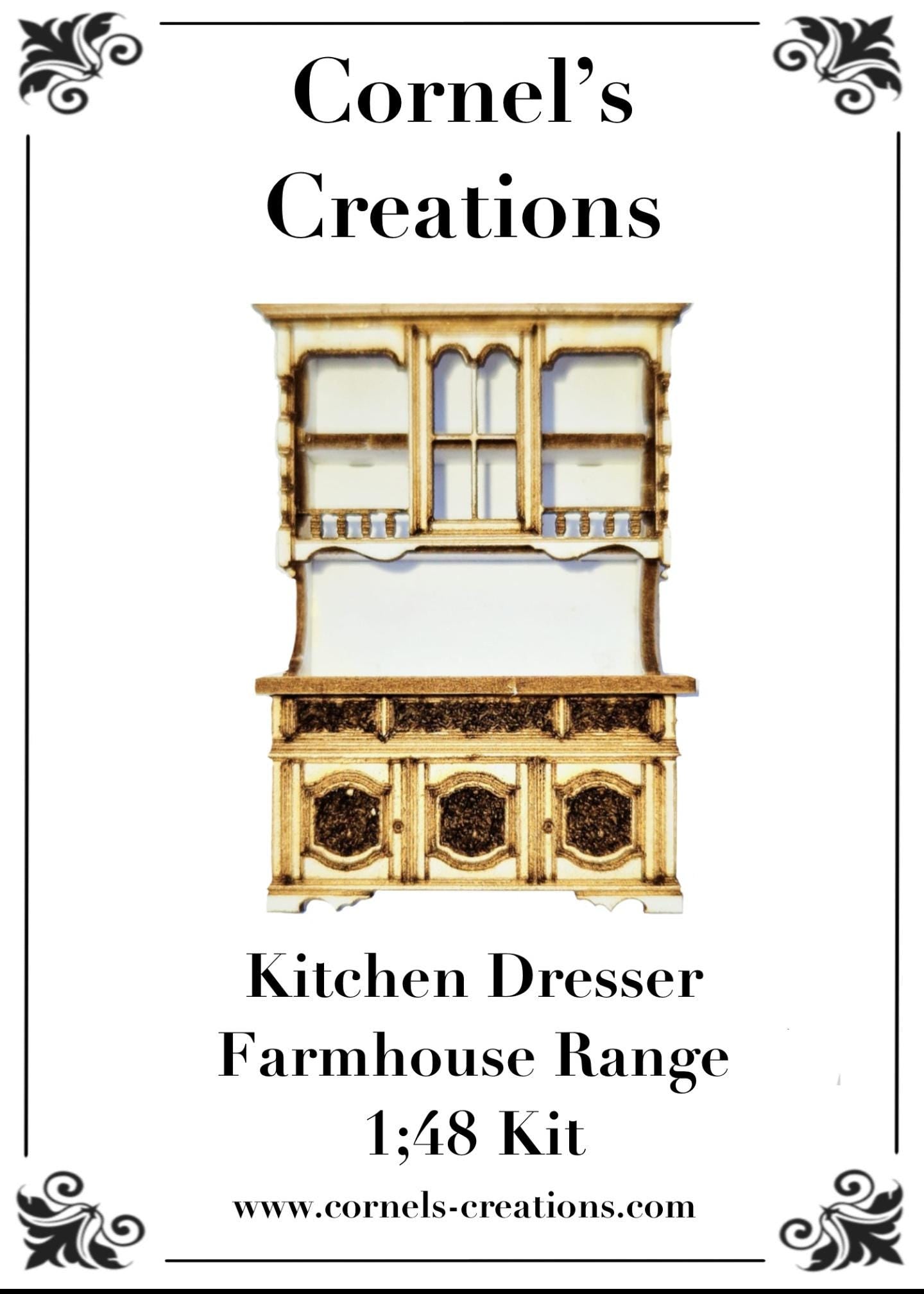Kitchen Furniture - Farmhouse Range 1;48th Scale - Kit
