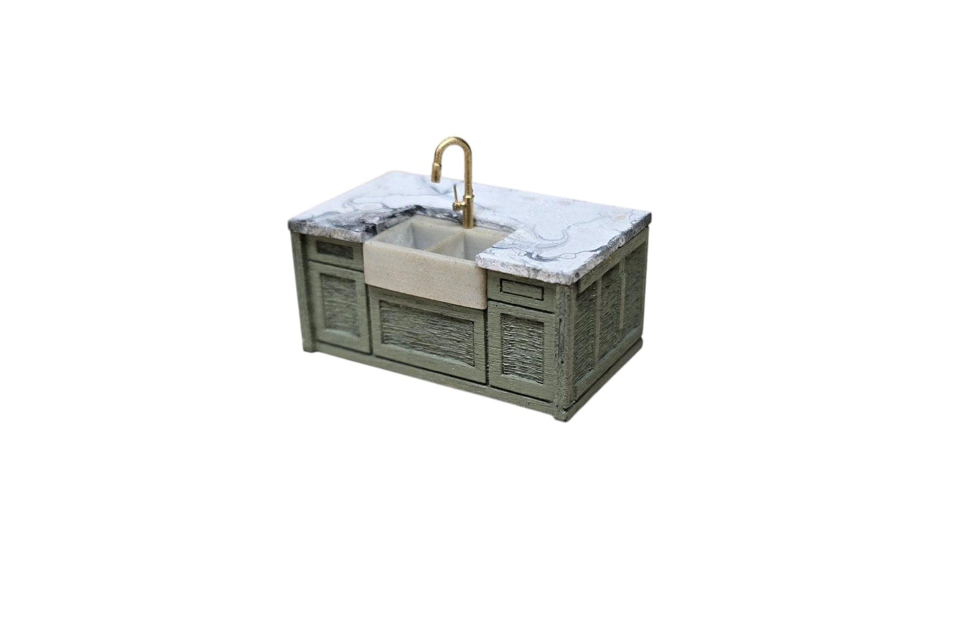 Kitchen Island Kit 1:48th Scale for dollhouses, miniature houses