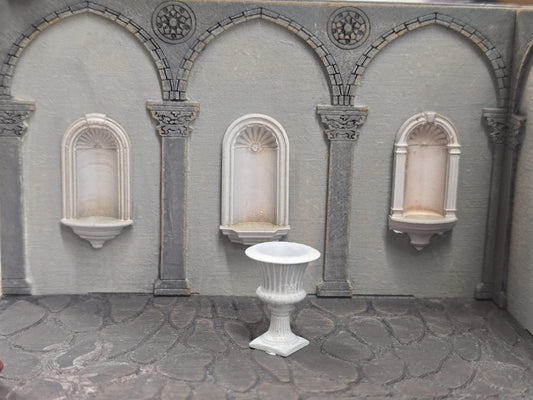 Decorative Wall Niche - 1;48th Scale , 3D Printed, Dollhouse Miniature Decor, Unpainted