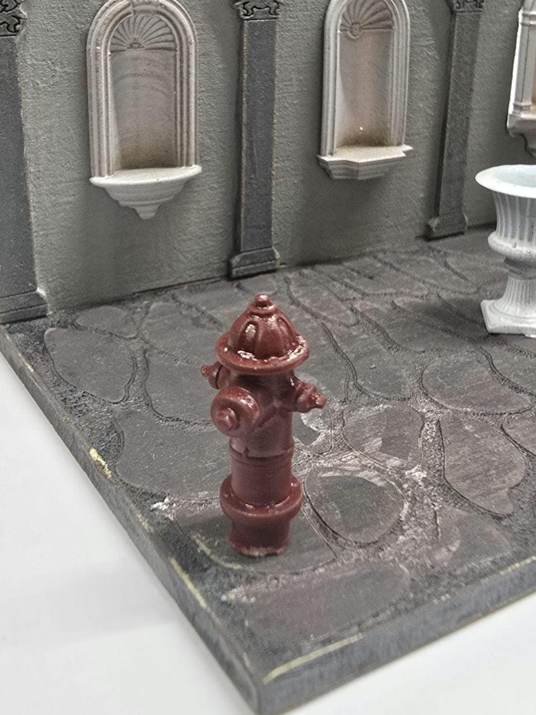 Fire Hydrant - 3D Printed, Miniature, Unpainted 1;48th Scale