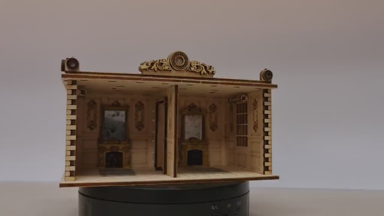 Le Grande Maison-Room Box in 1;48th scale kit with flat roof , Dollhouse, Diorama