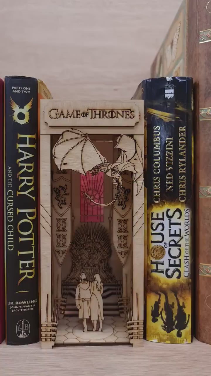 Book Nook / Diorama- Game of Thrones Book Nook Kit/ Bookshelf insert |  Cornel73