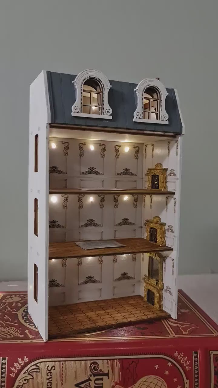 Baroque Fireplace set of 3- Kit , 1:48th scale ,Miniature furniture