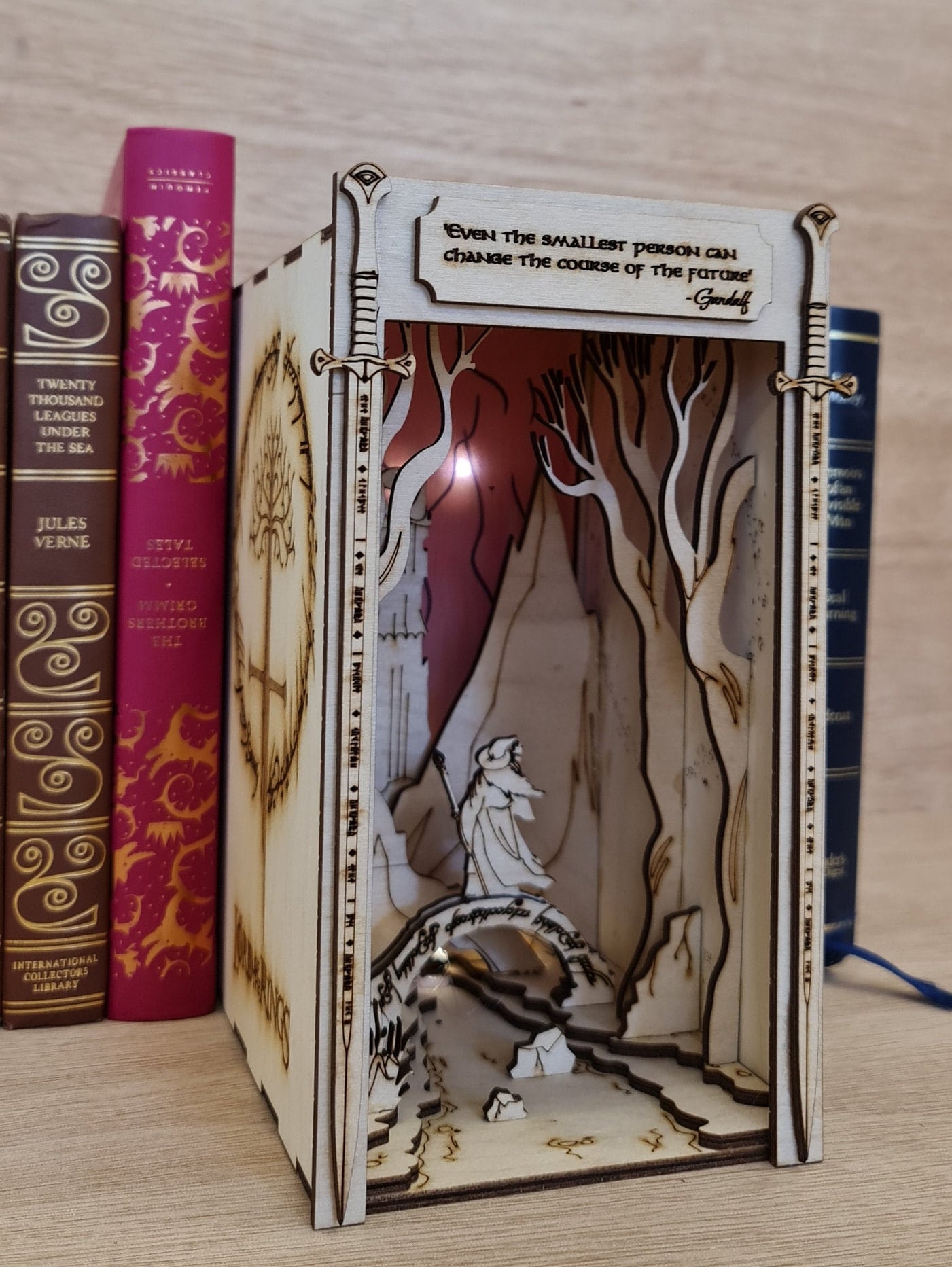 Lord of the Ring inspired Book Nook Kit / Bookshelf insert