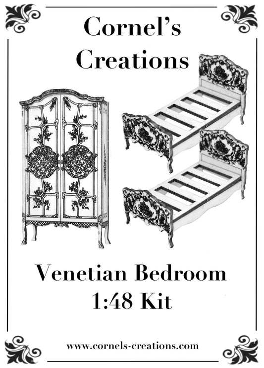 Venetian Bedroom Furniture 1;48th Scale - Kit