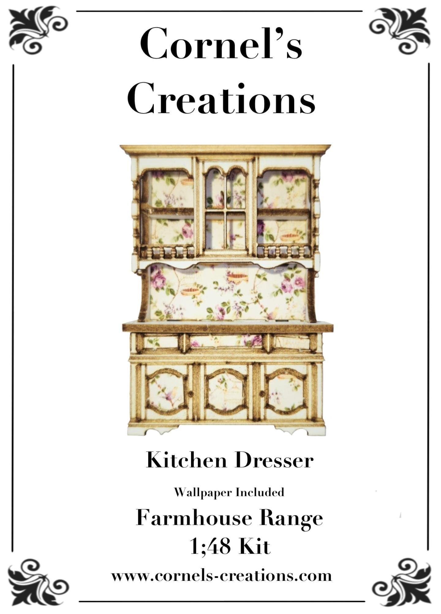 Kitchen Furniture - Farmhouse Range 1;48th Scale - Kit