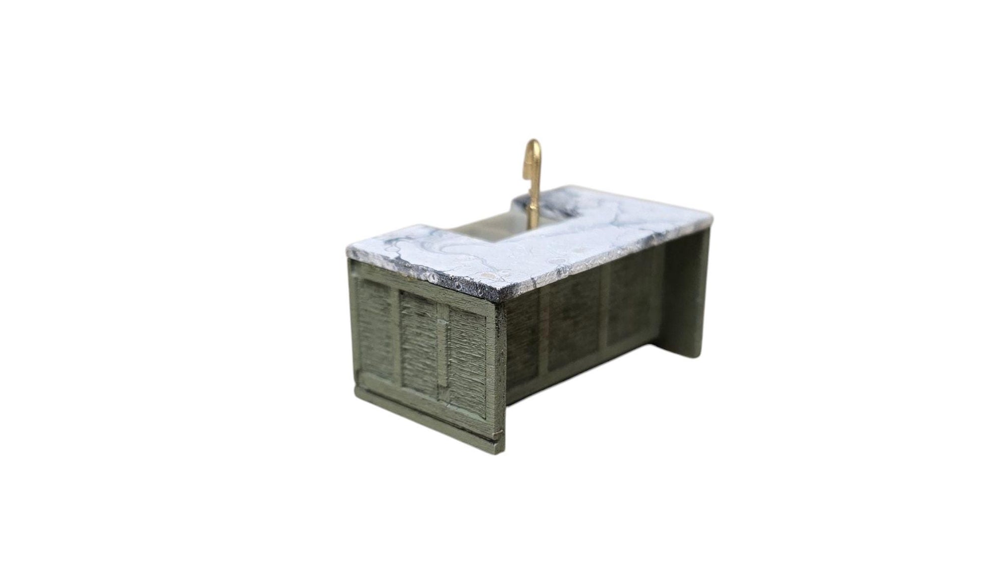 Kitchen Island Kit 1:48th Scale for dollhouses, miniature houses