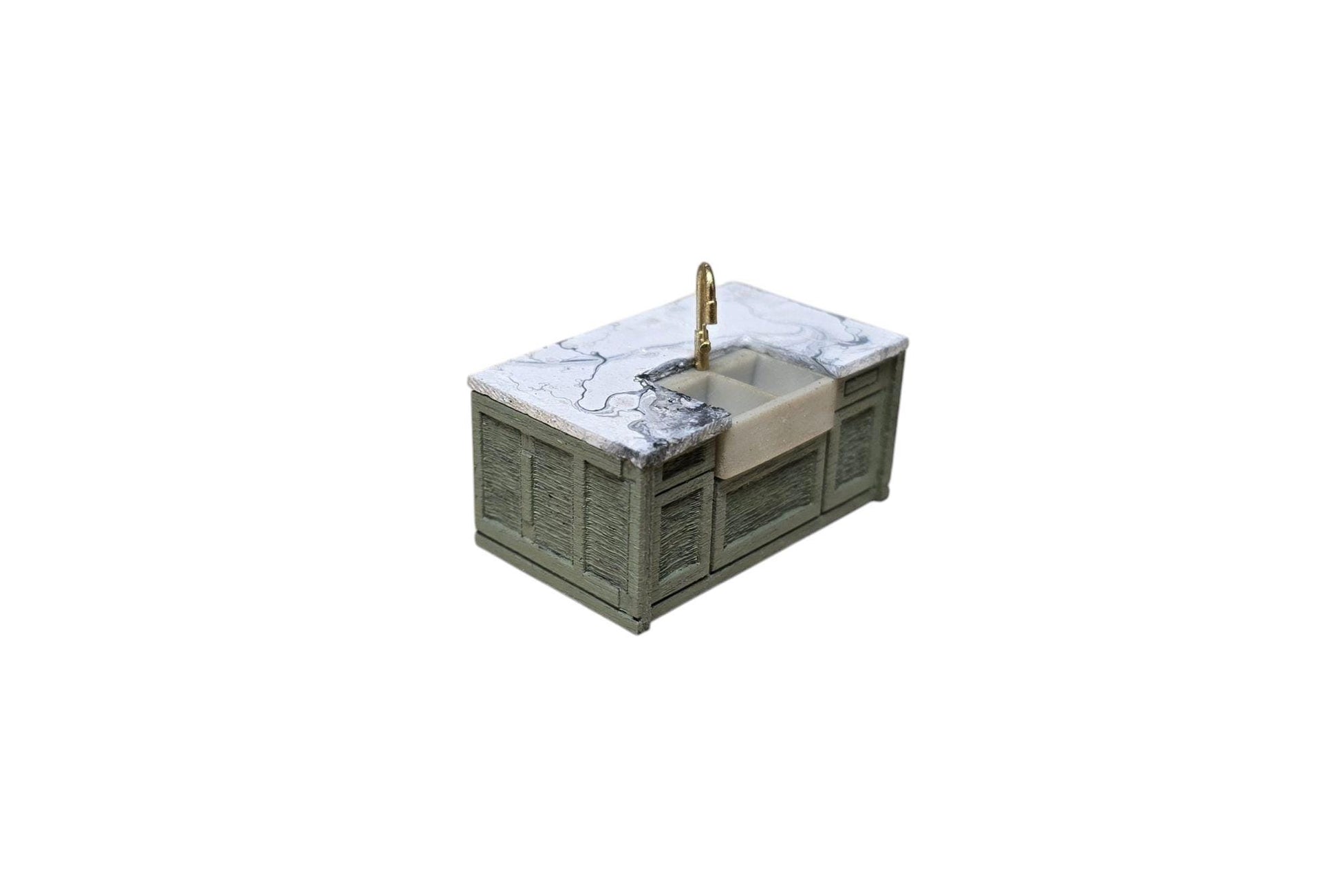 Kitchen Island Kit 1:48th Scale for dollhouses, miniature houses