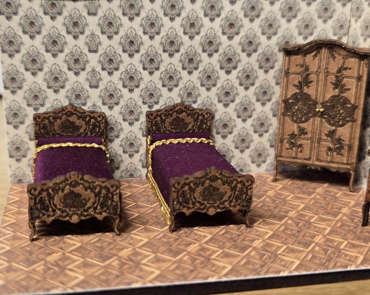 Venetian Bedroom Furniture 1;48th Scale - Kit
