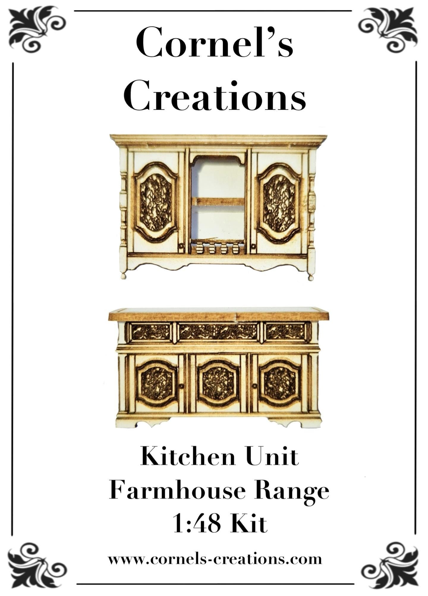 Kitchen Furniture - Farmhouse Range 1;48th Scale - Kit
