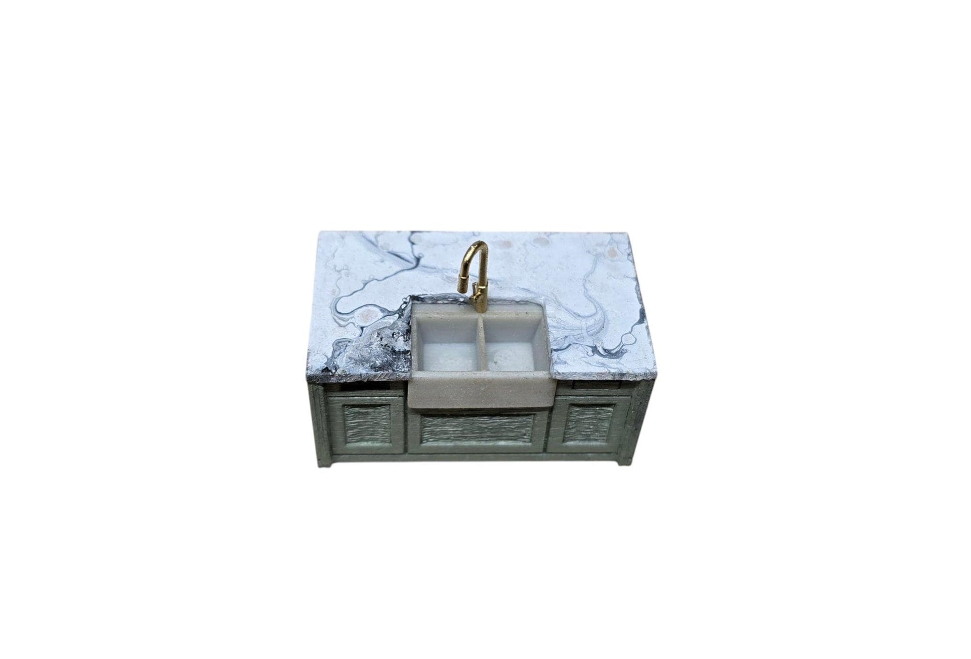 Kitchen Island Kit 1:48th Scale for dollhouses, miniature houses