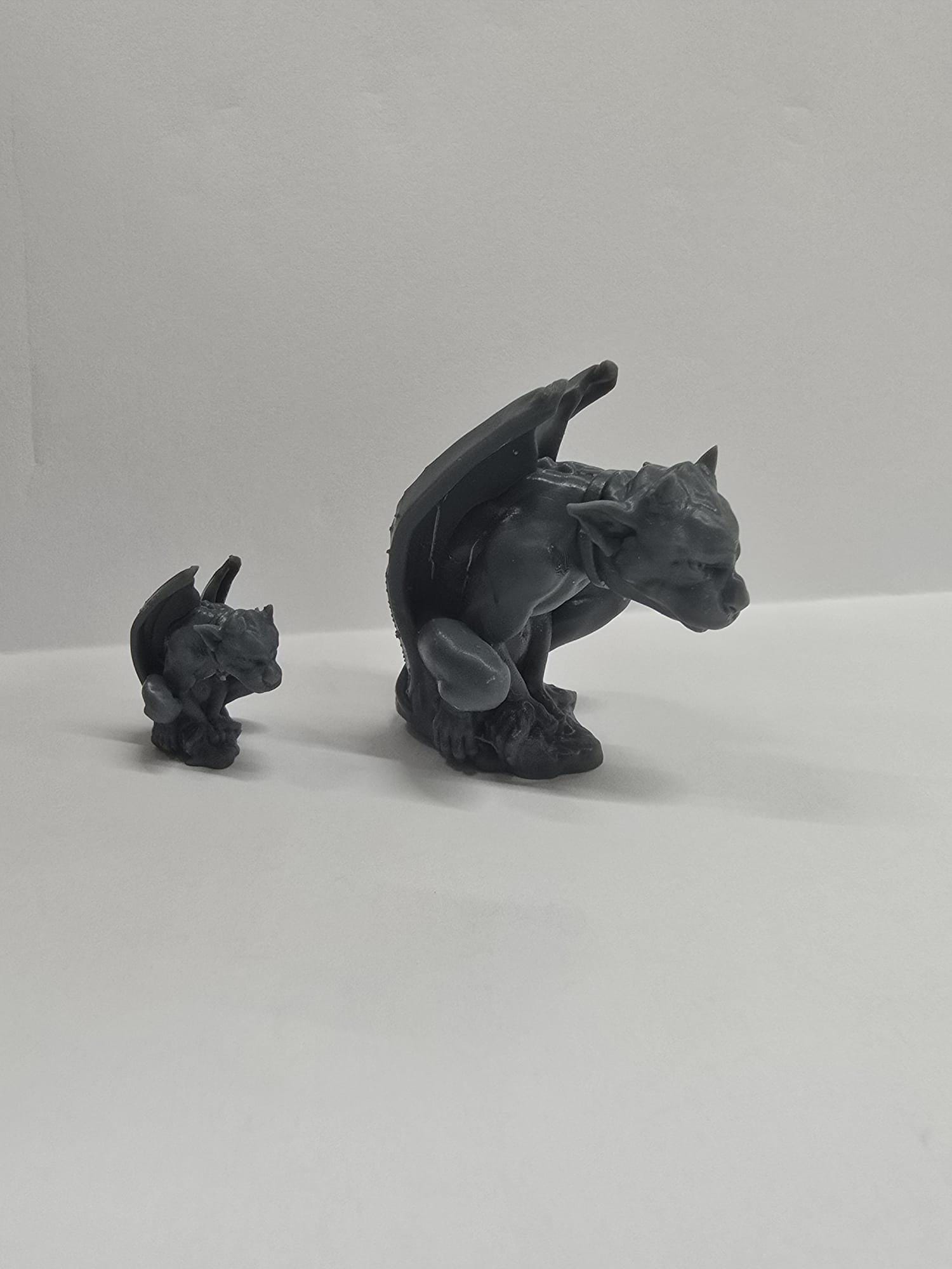 Gargoyle Statue, 3D Printed Miniature, Unpainted 1;24 & 1;48th