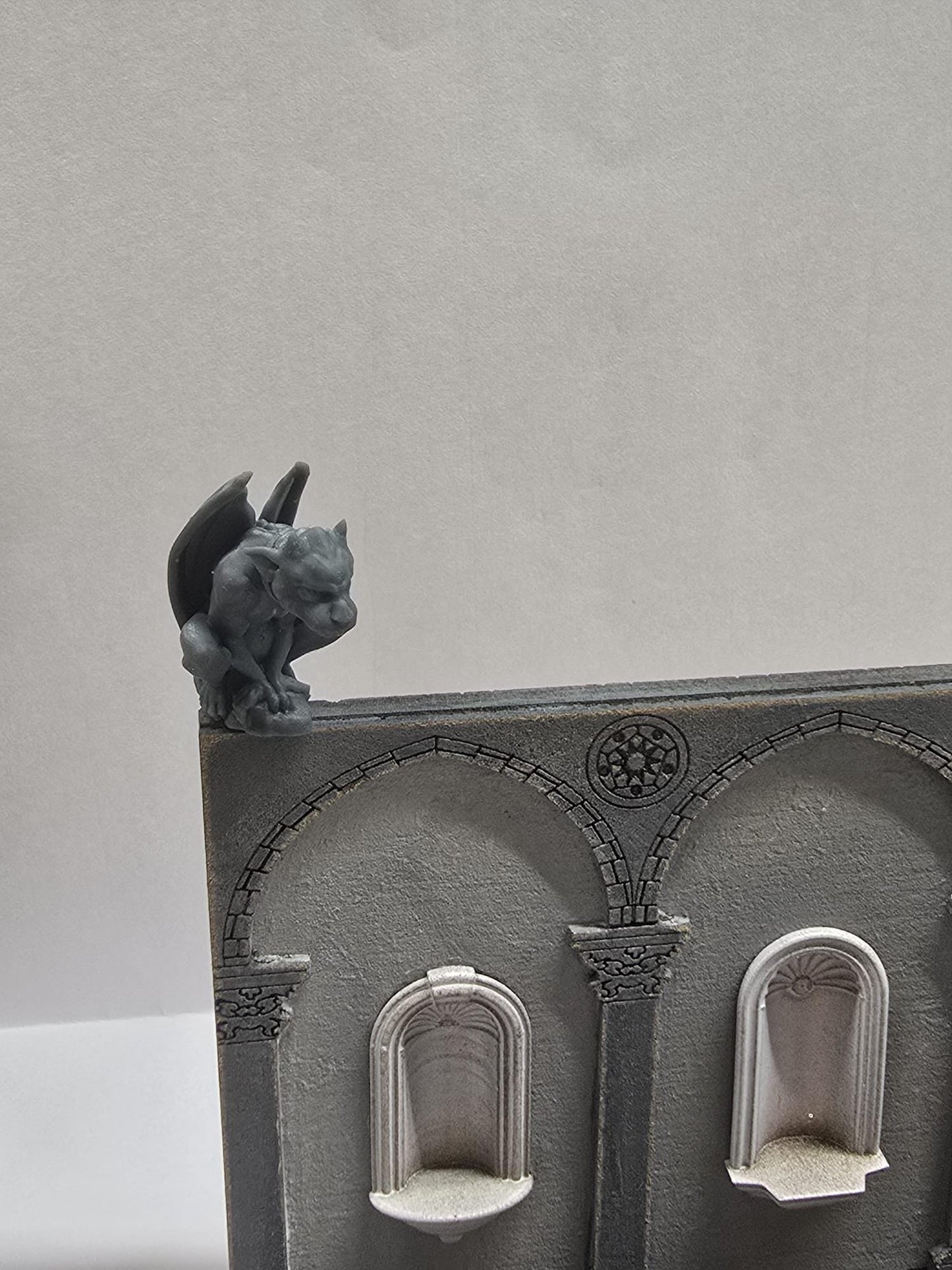 Gargoyle Statue, 3D Printed Miniature, Unpainted 1;24 & 1;48th