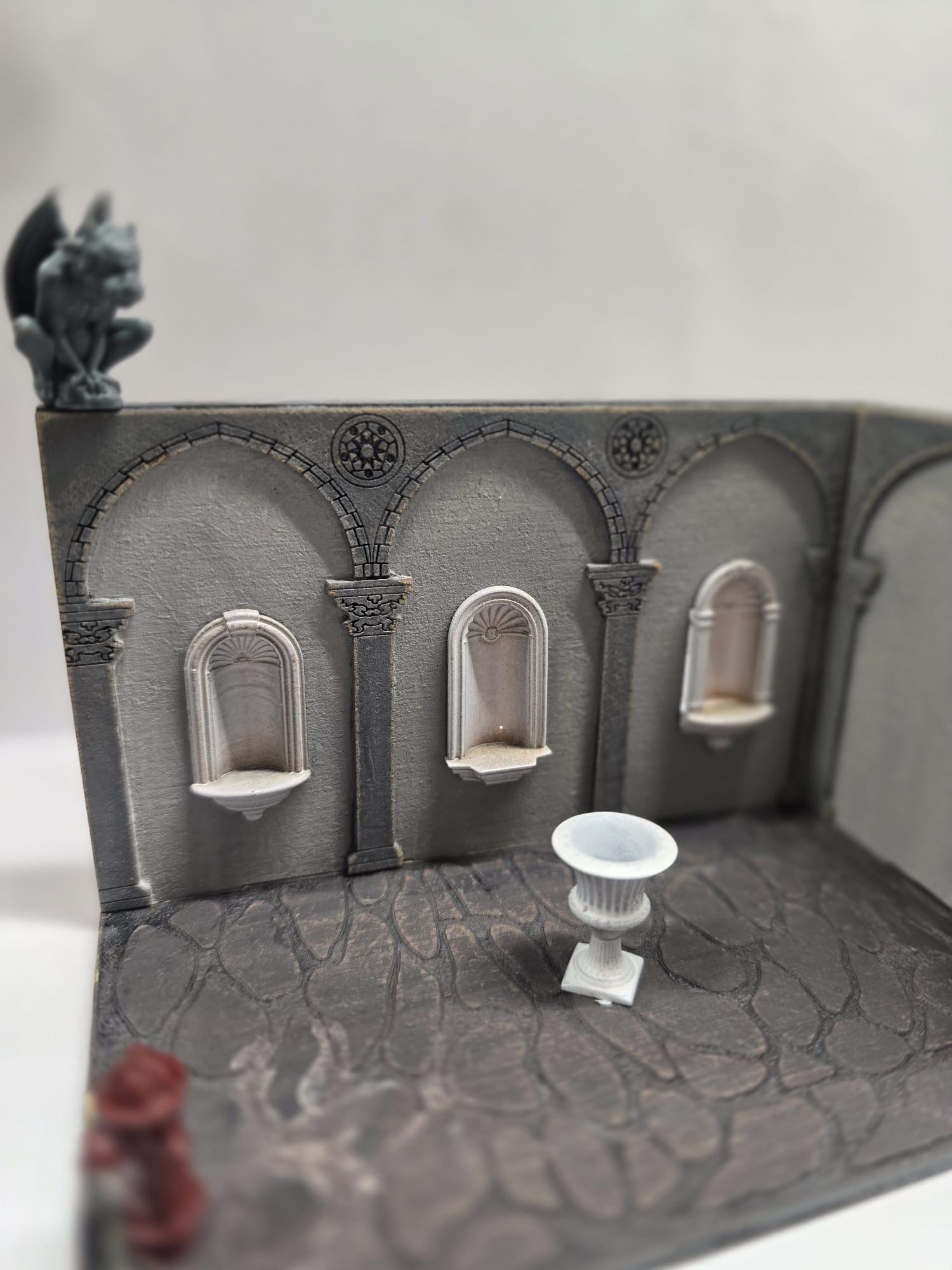 Decorative Wall Niche - 1;48th Scale , 3D Printed, Dollhouse Miniature Decor, Unpainted