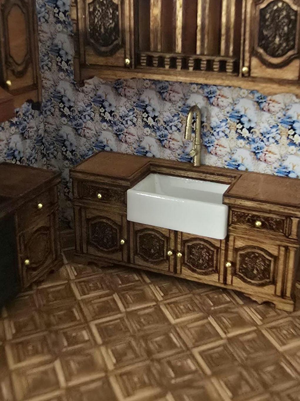 Belfast Sink - 3D Printed, Miniature, Unpainted, Kitchen Sink 1;48th & 1;24th scale