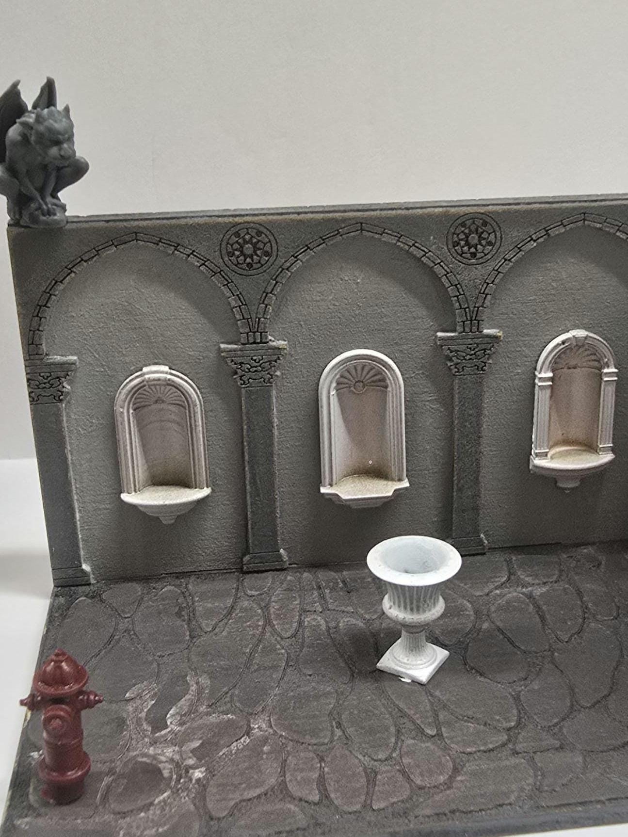 Victorian/Roman Flower Pot in 1;48th scale - 3D Printed, Miniature, Unpainted