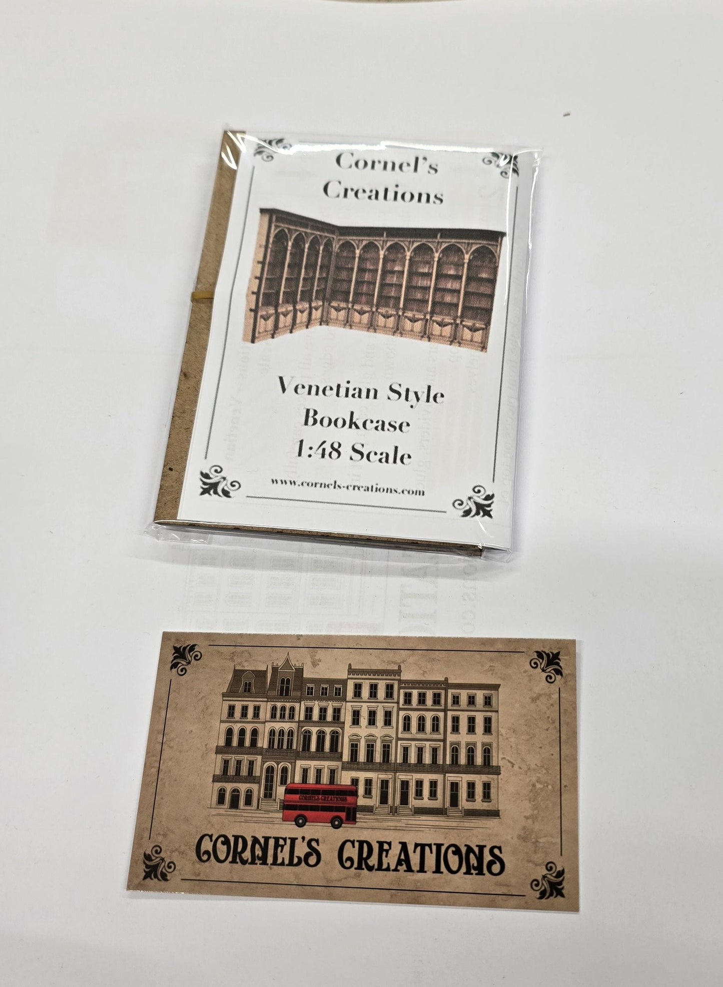 Venetian/ Gothic Bookcase Kit in 1:48th scale . Miniature