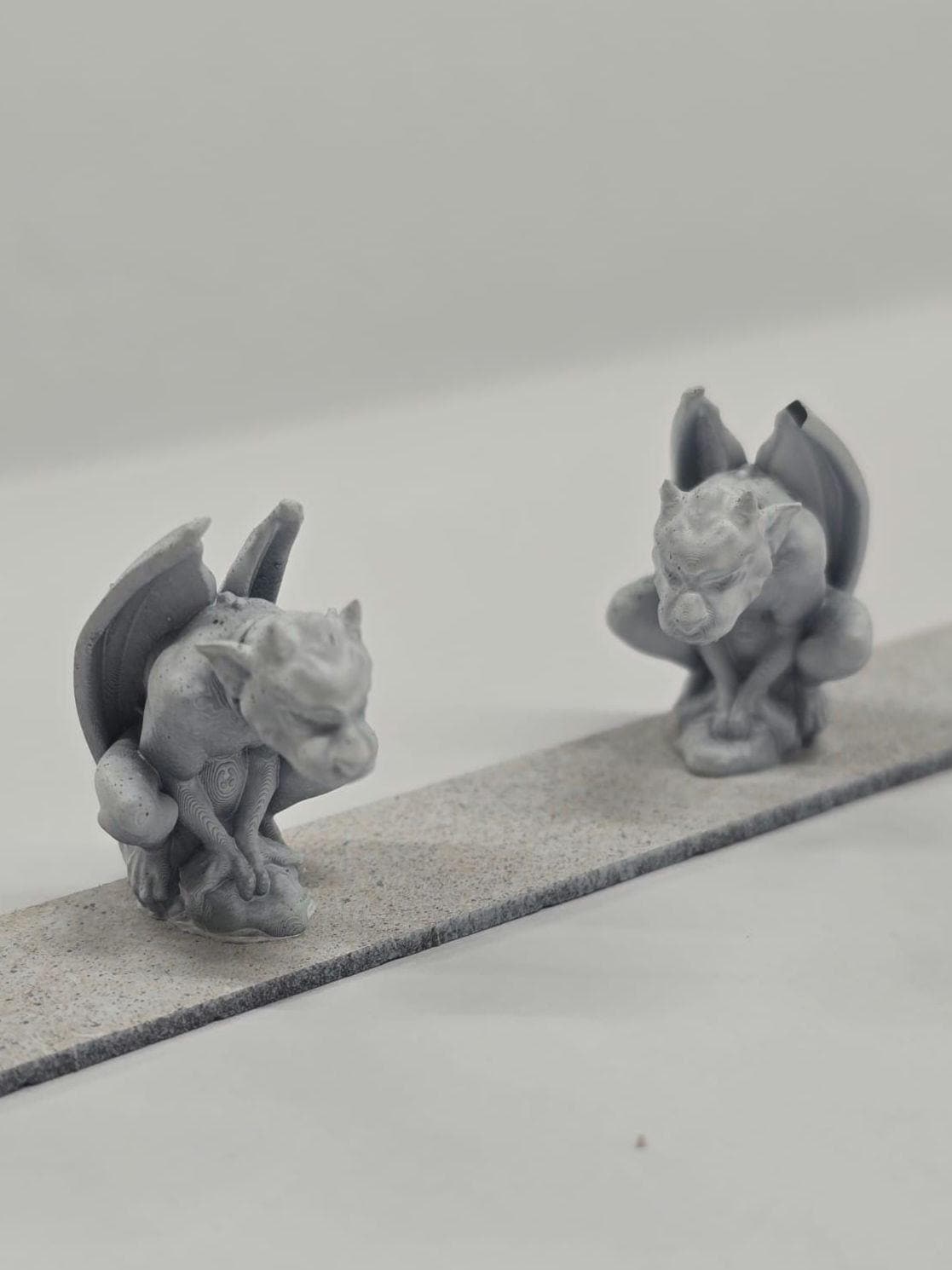 Gargoyle Statue, 3D Printed Miniature, Unpainted 1;24 & 1;48th