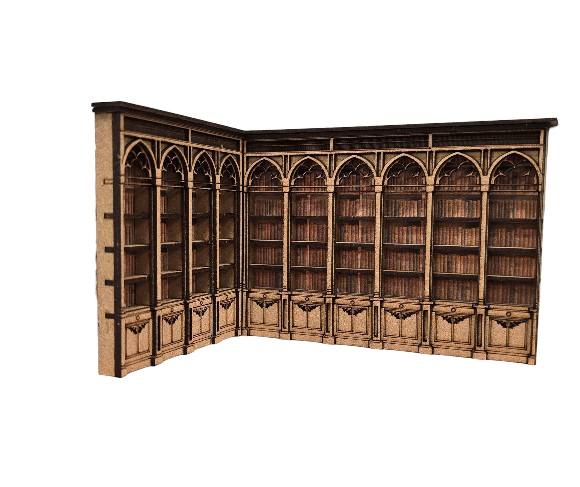 Venetian/ Gothic Bookcase Kit in 1:48th scale . Miniature